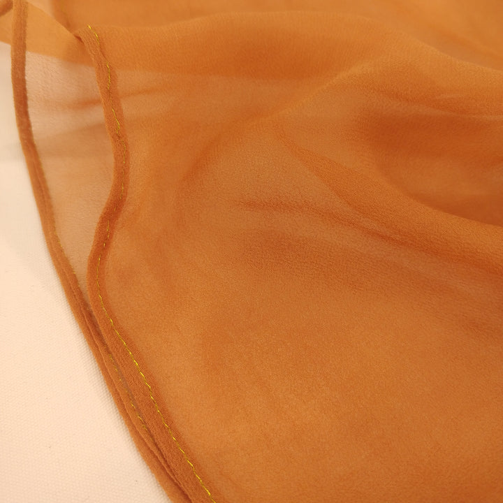 foulard soie orange doré