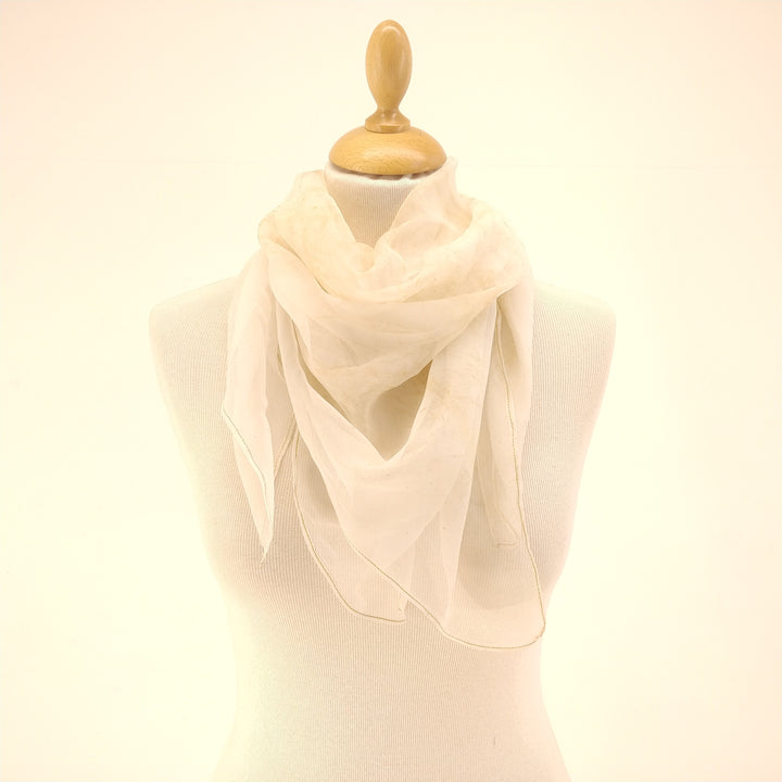 foulard soie blanc