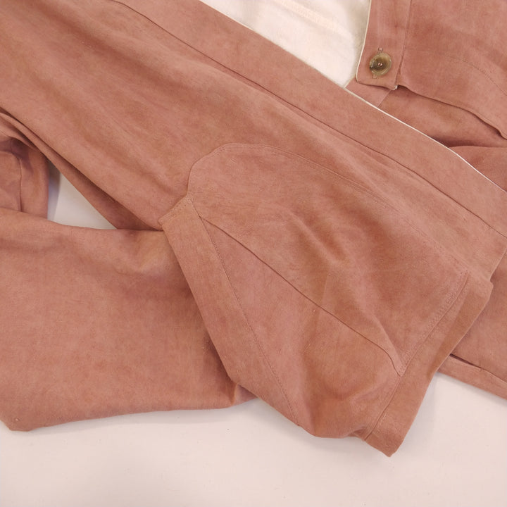 veston coton lin rose poche